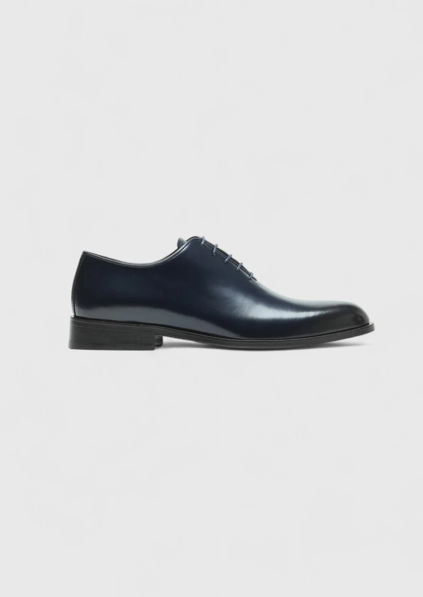 Navy Blue Leather Classical Shoes - RAMSEY