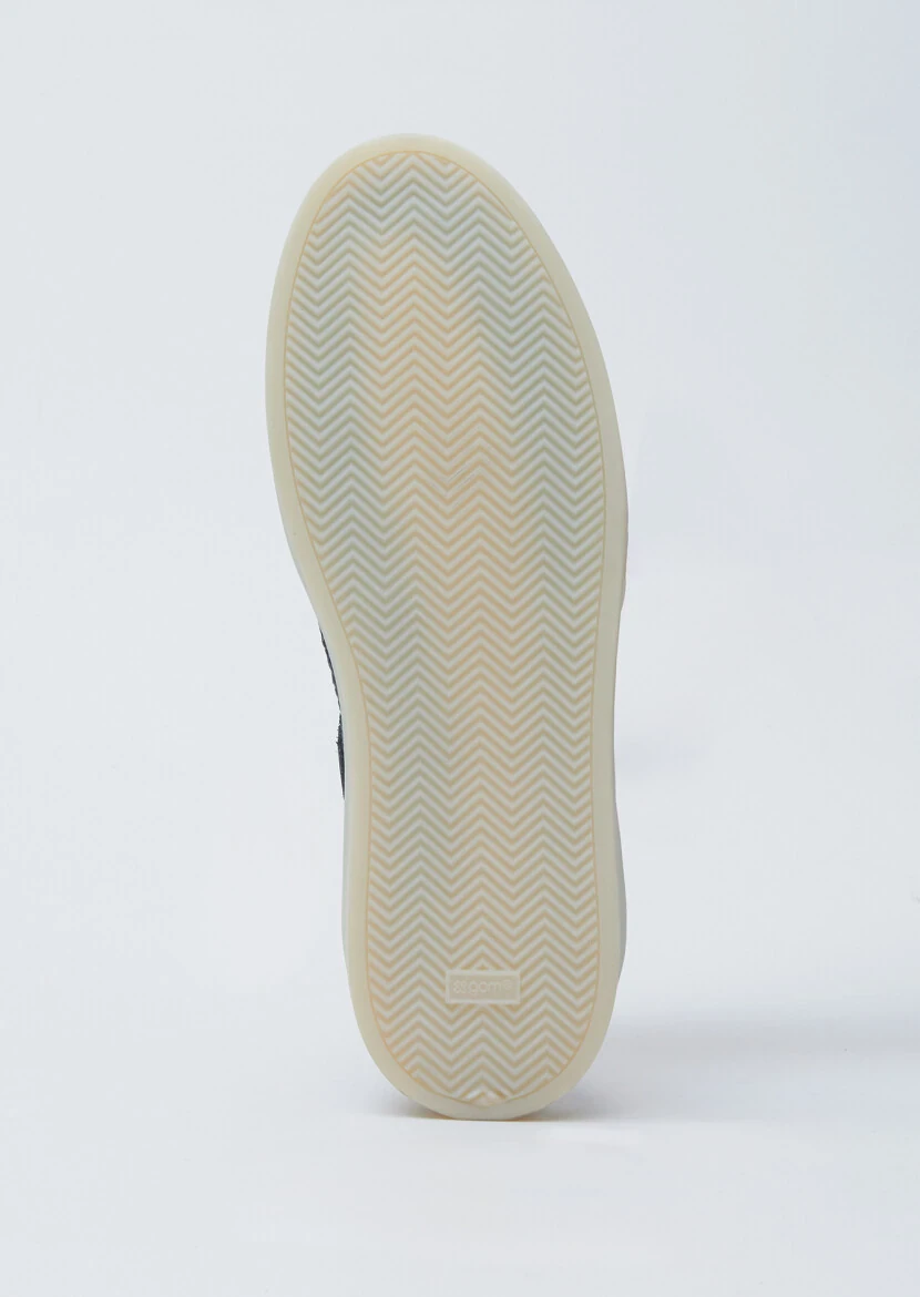 Navy Blue Leather Sneaker - 4