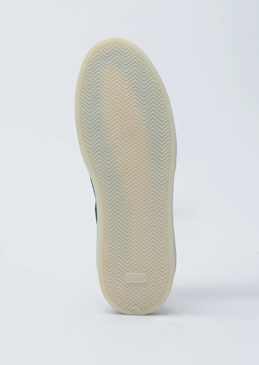 Navy Blue Leather Sneaker - 4