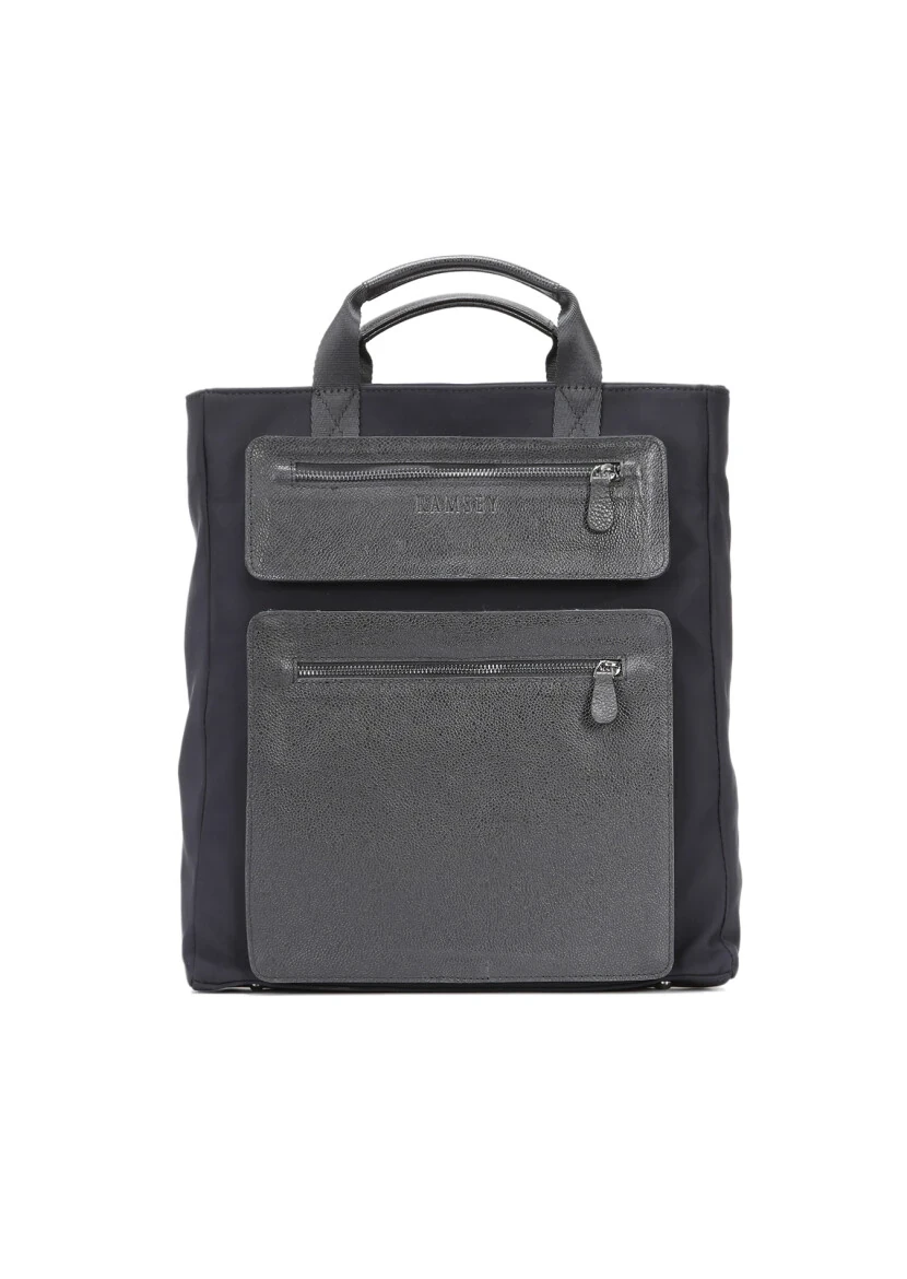 Navy Blue Material Bag - 1