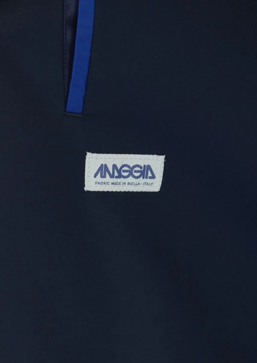 Navy Blue Plain Comfort Fit Suit - 6