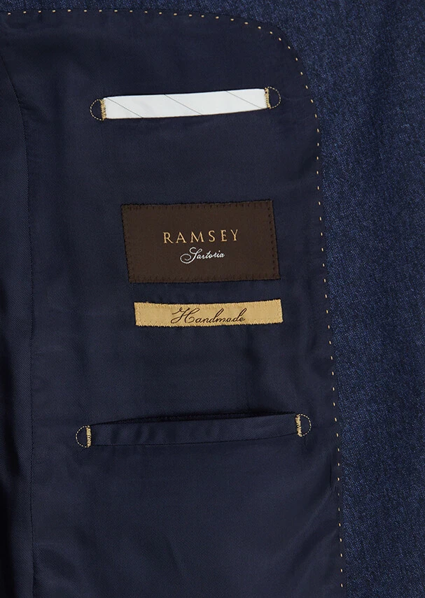 Navy Blue Plain Regular Fit 100% Wool Suit - 5