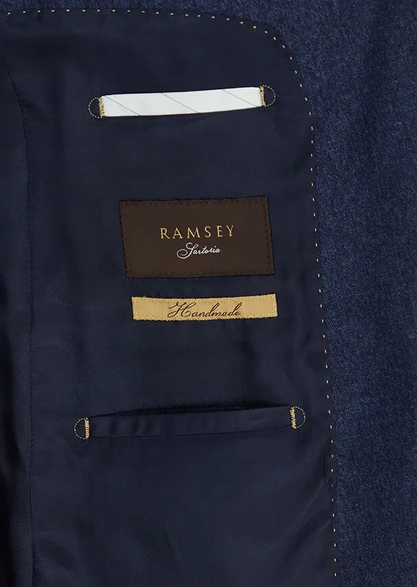 Navy Blue Plain Regular Fit 100% Wool Suit - 5