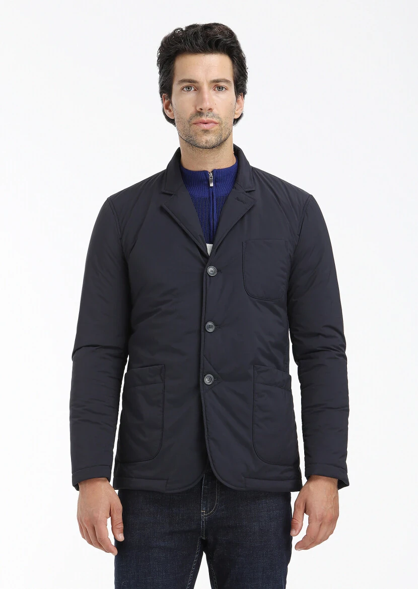 Navy Blue Regular Fit Blazer - 2