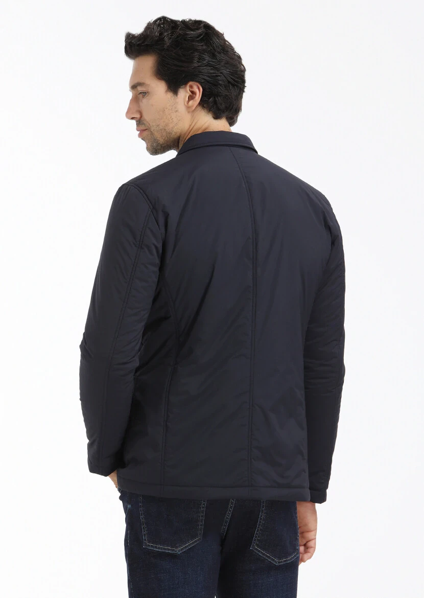 Navy Blue Regular Fit Blazer - 5