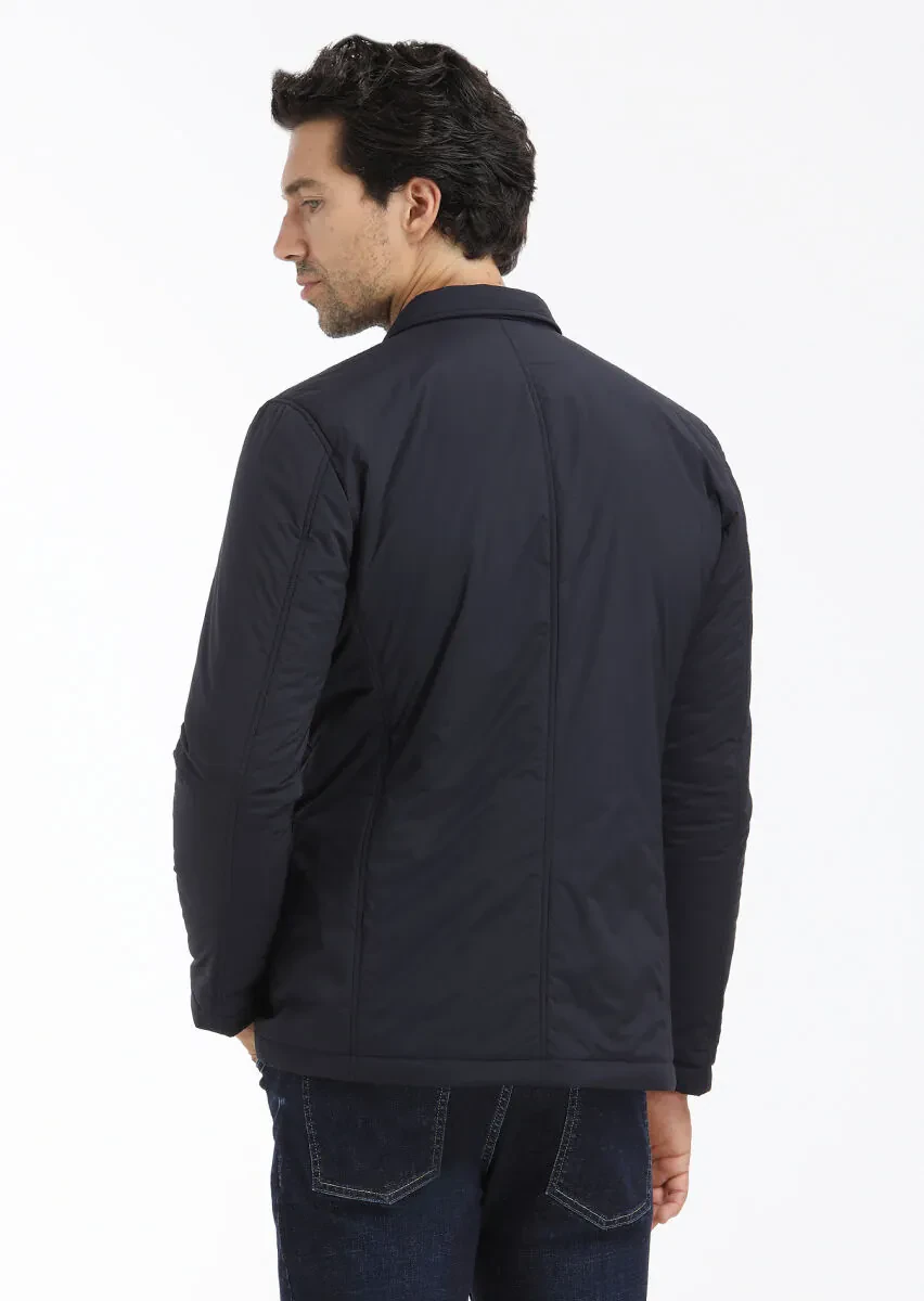 Navy Blue Regular Fit Blazer - 5