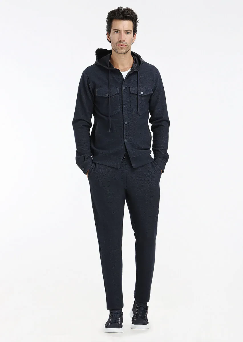 Navy Blue Regular Fit Blazer - 1