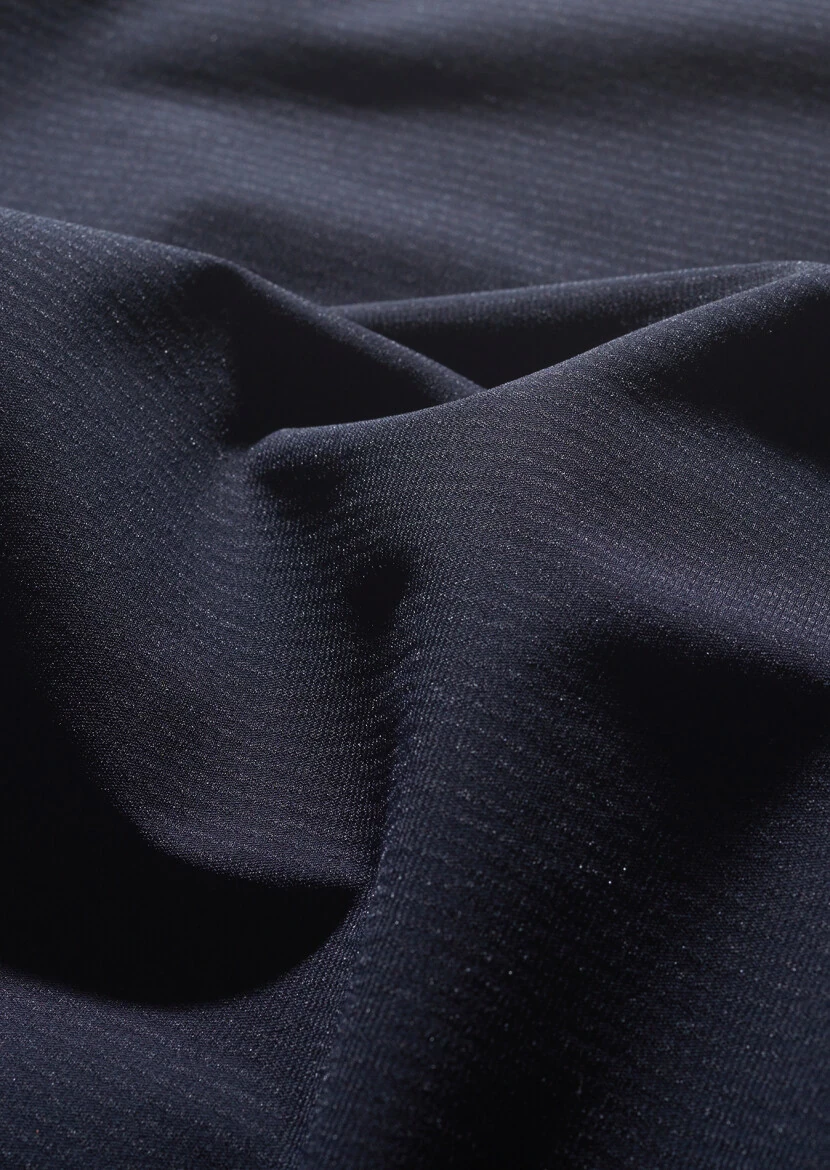 Navy Blue Regular Fit Turtleneck Casual Knitting Puffer Vest - 7