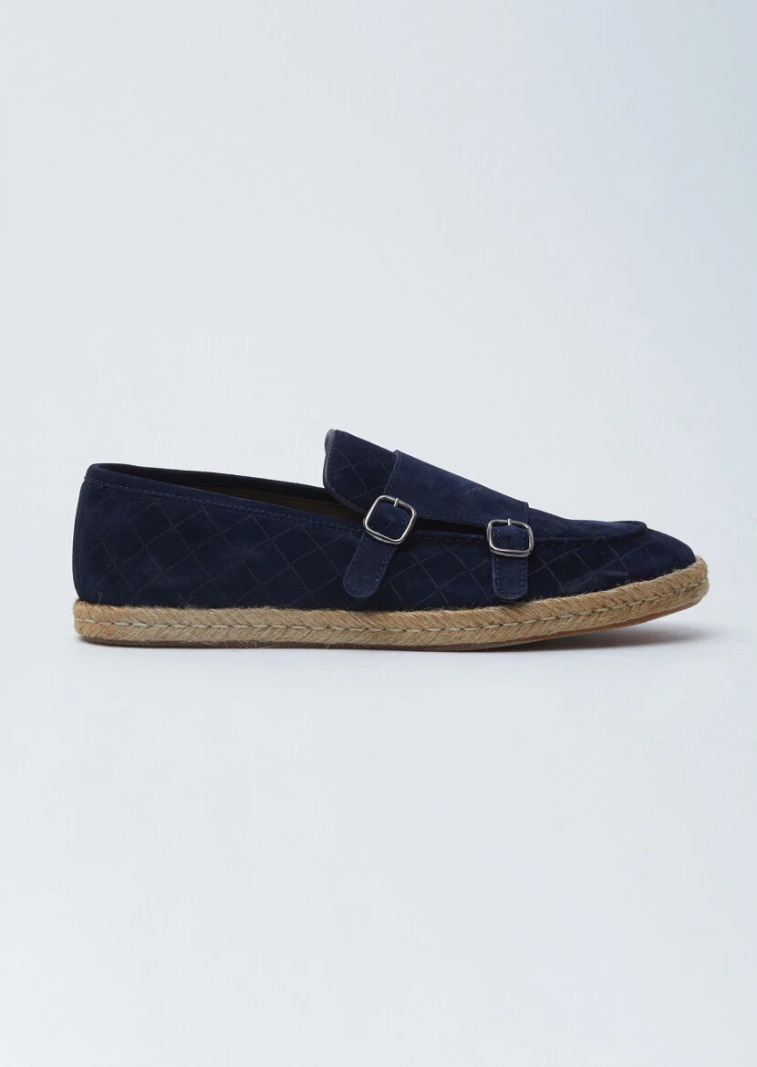 Navy Blue Suede Casual Loafer - RAMSEY