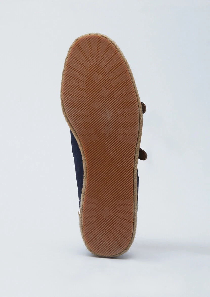 Navy Blue Suede Casual Loafer - 4