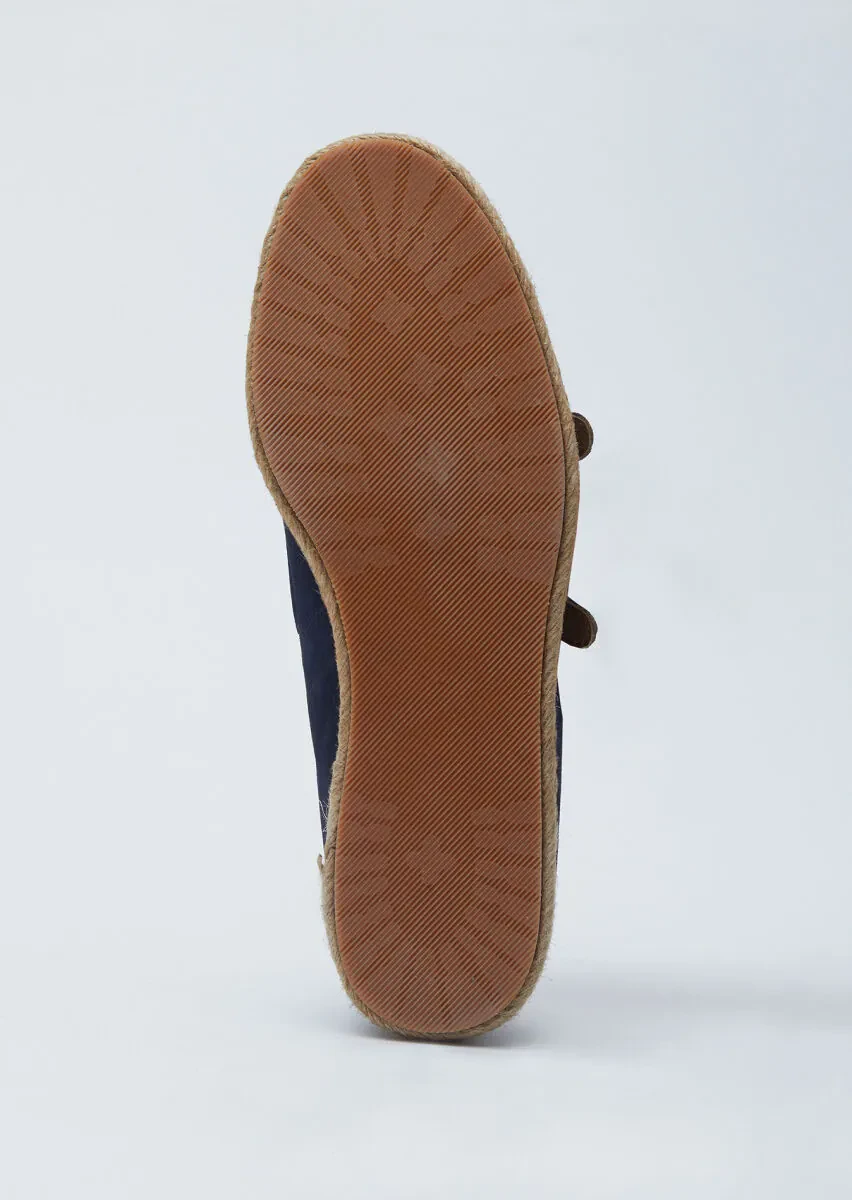 Navy Blue Suede Casual Loafer - 4