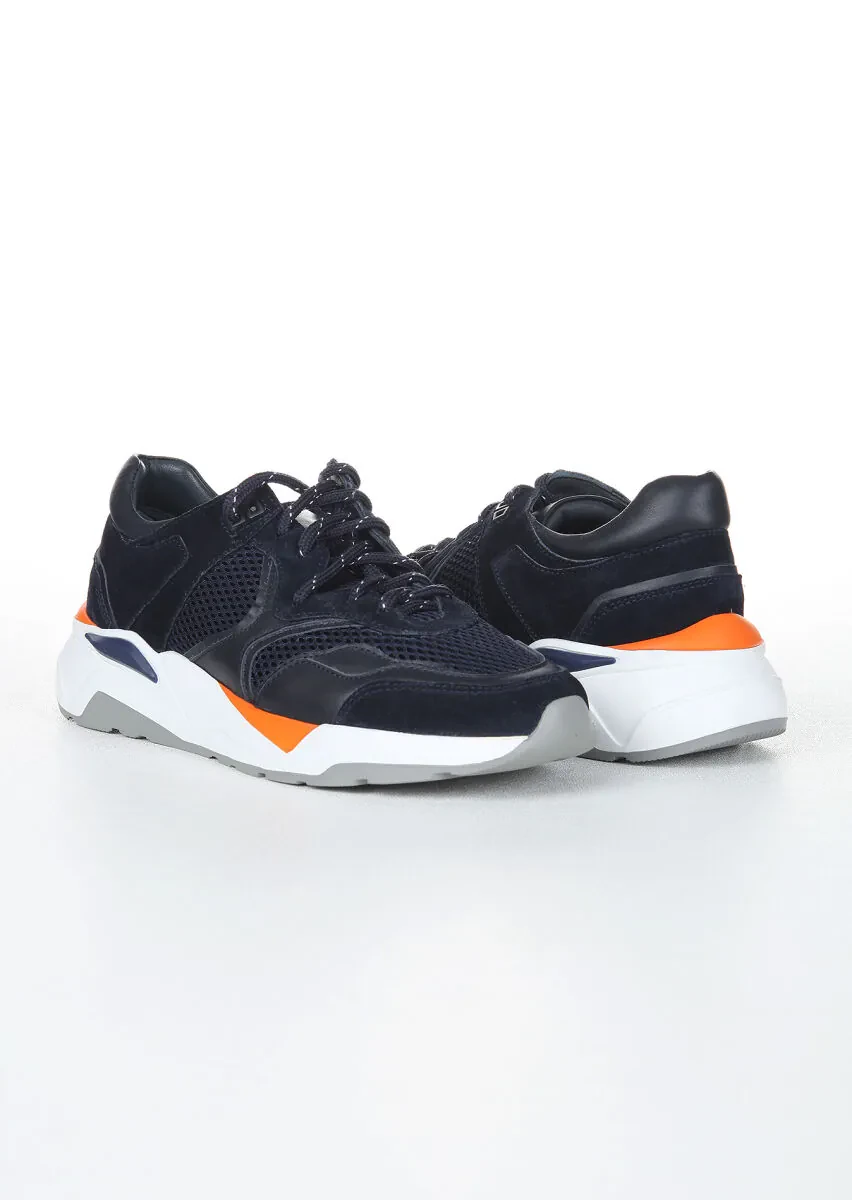 Navy Blue Suede Sneaker - 3