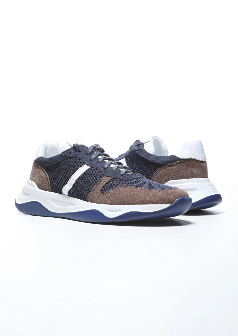 Navy Blue Suede Sneaker - 3