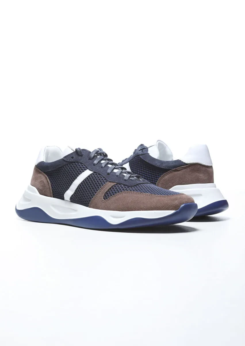 Navy Blue Suede Sneaker - 3