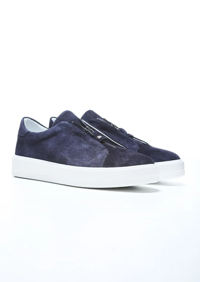 Navy Blue Suede Sneaker - 2