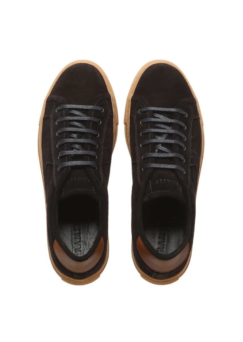 Navy Blue Suede Sneaker - 5