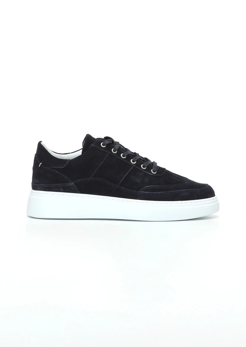 Navy Blue Suede Sneaker - RAMSEY