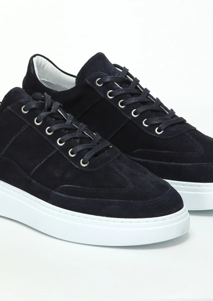 Navy Blue Suede Sneaker - 3