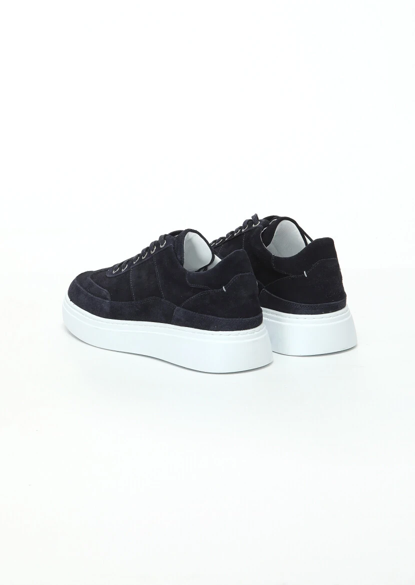 Navy Blue Suede Sneaker - 4