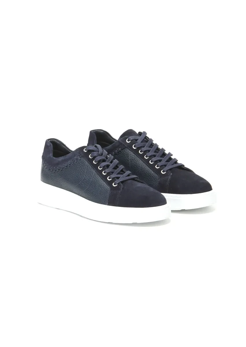 Navy Blue Suede Sneaker - 2
