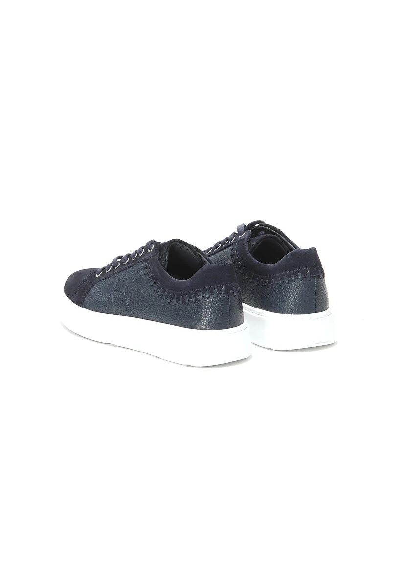 Navy Blue Suede Sneaker - 4