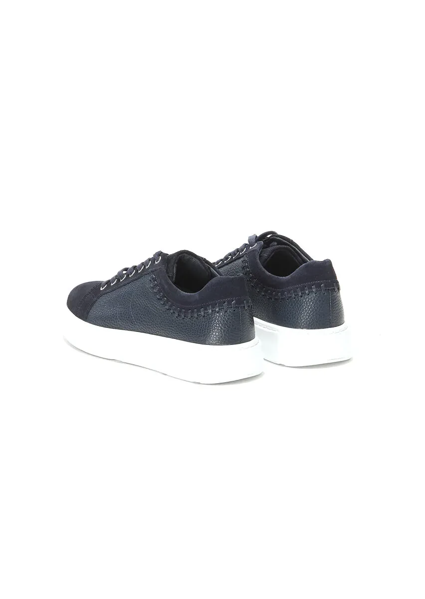 Navy Blue Suede Sneaker - 4