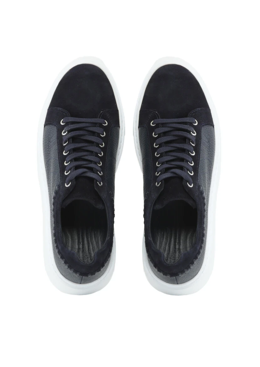 Navy Blue Suede Sneaker - 6