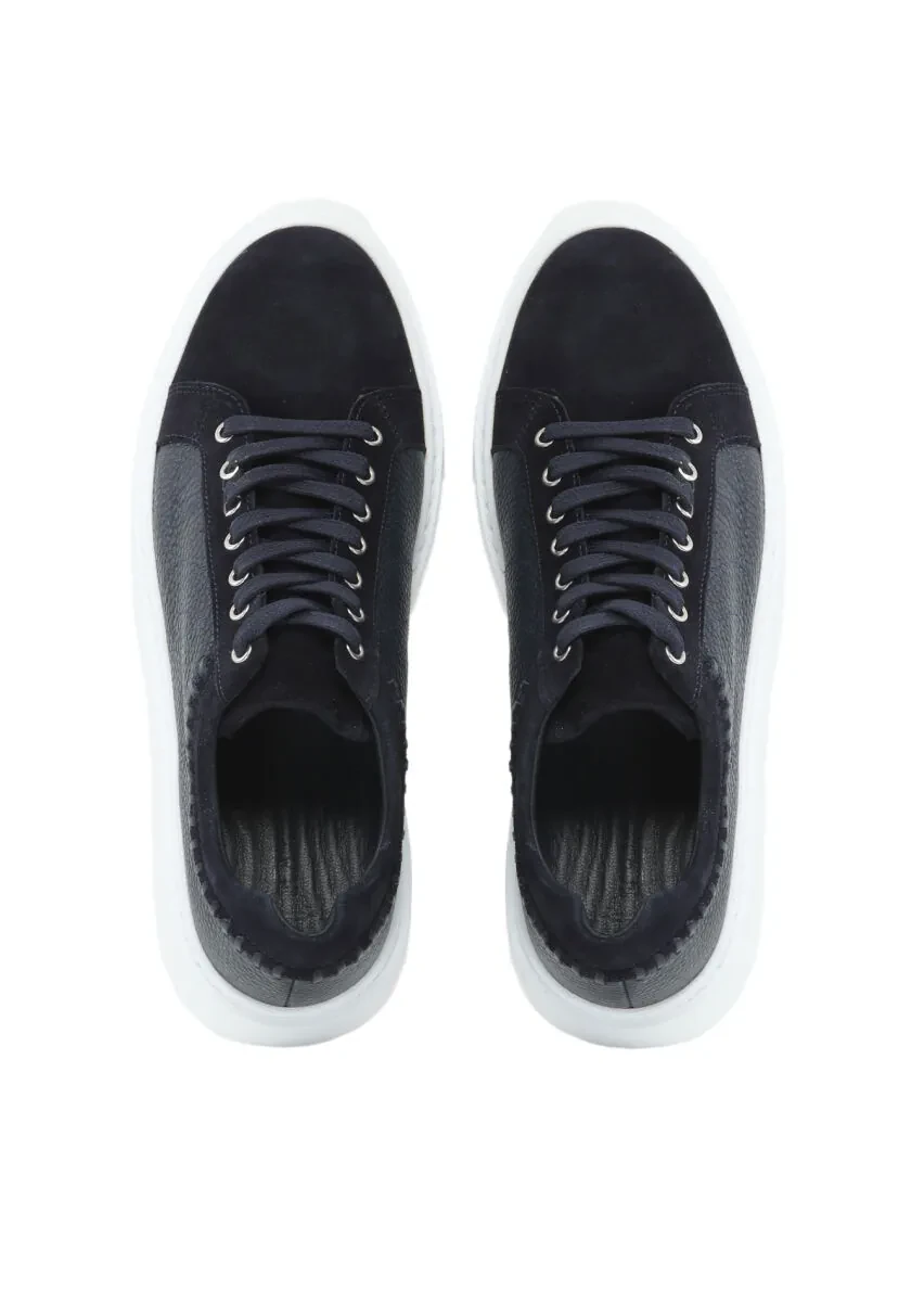 Navy Blue Suede Sneaker - 6