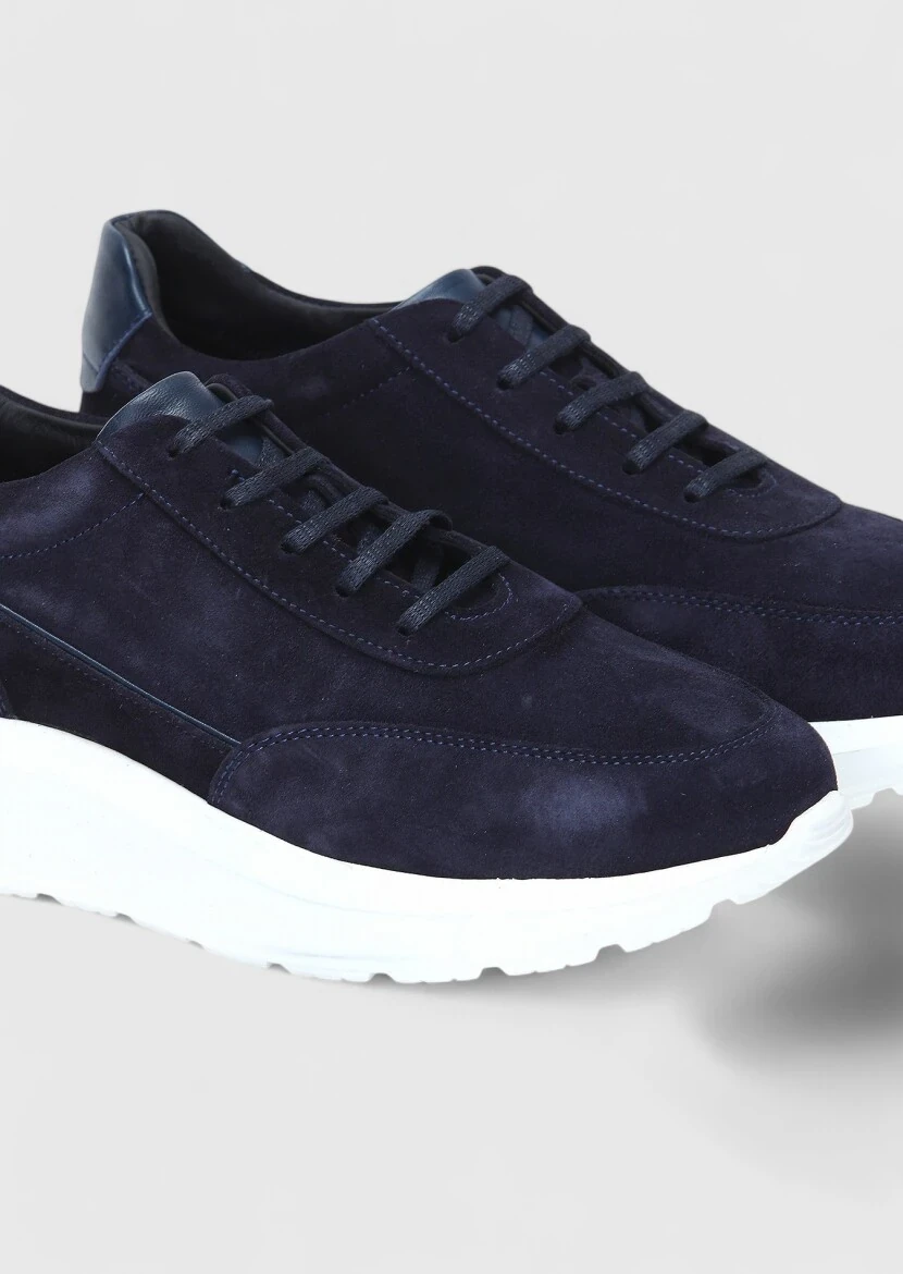 Navy Blue Suede Sneaker - 3