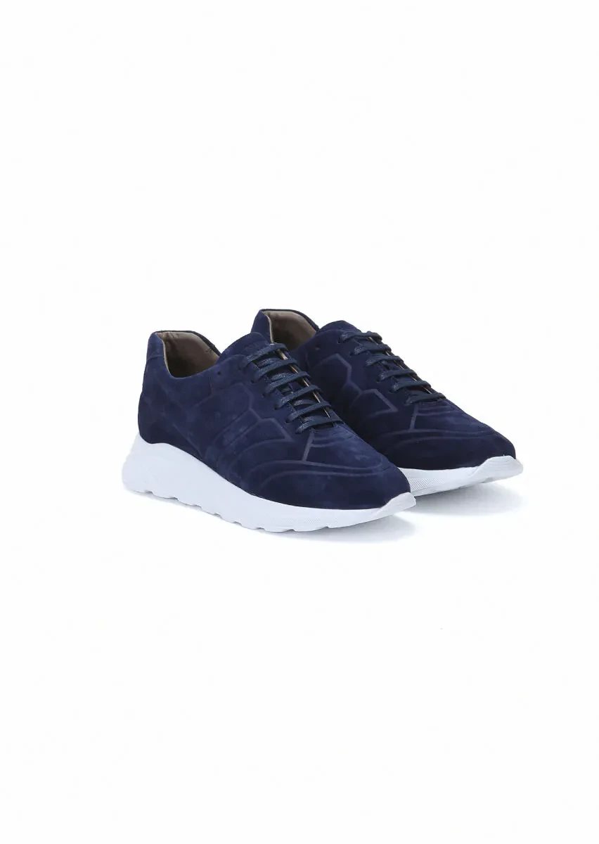 Navy Blue Suede Sneaker - 2