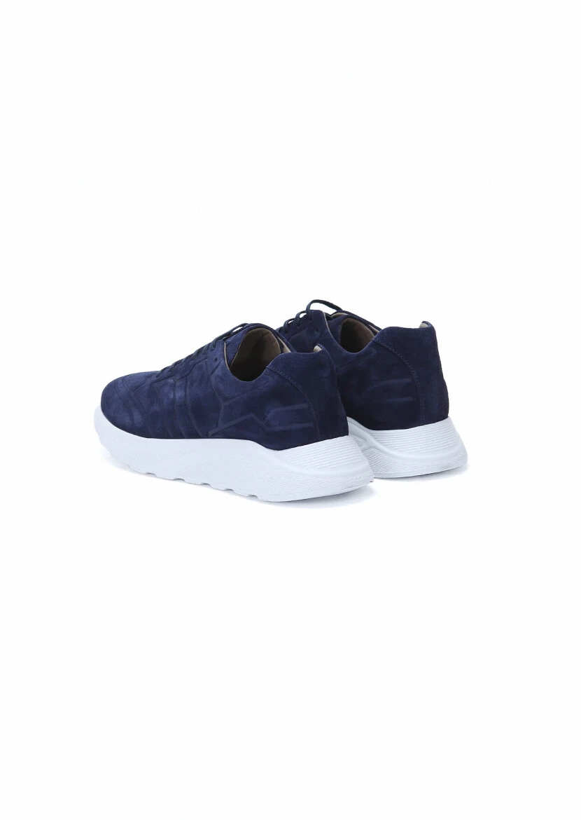 Navy Blue Suede Sneaker - 4