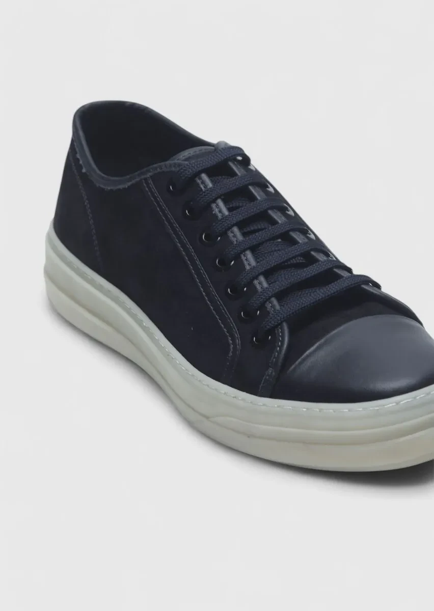 Navy Blue Suede Sneaker - 2