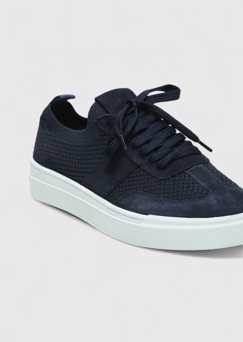 Navy Blue Suede Sneaker - 2