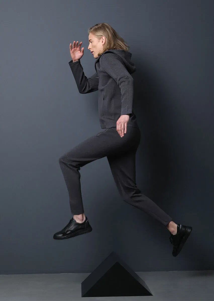 Navy Blue Sweat Pants - 1