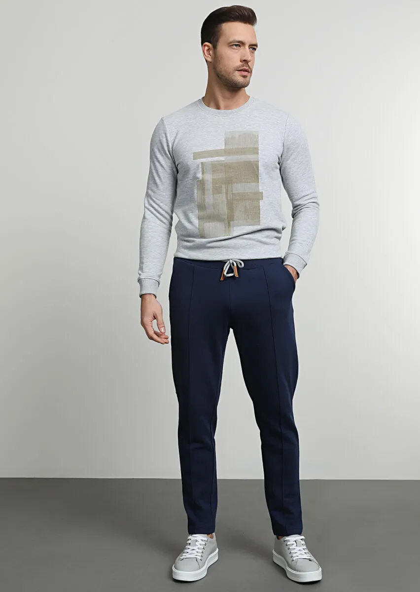 Navy Blue Sweat Pants - 3