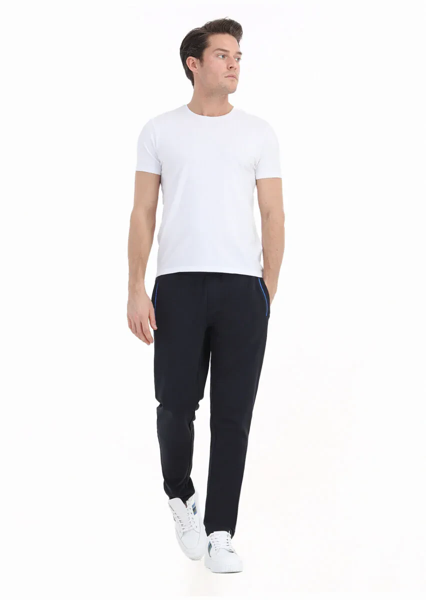 Navy Blue Sweat Pants - 1