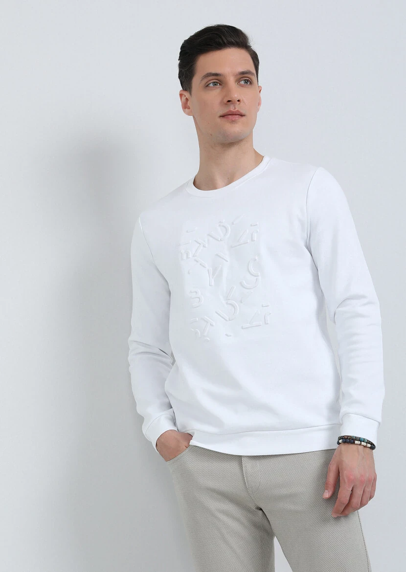 Off White Printed Sweatshirt 