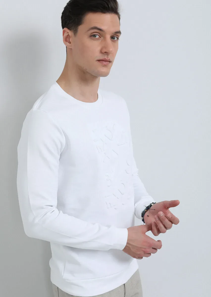 Off White Printed Sweatshirt - 4