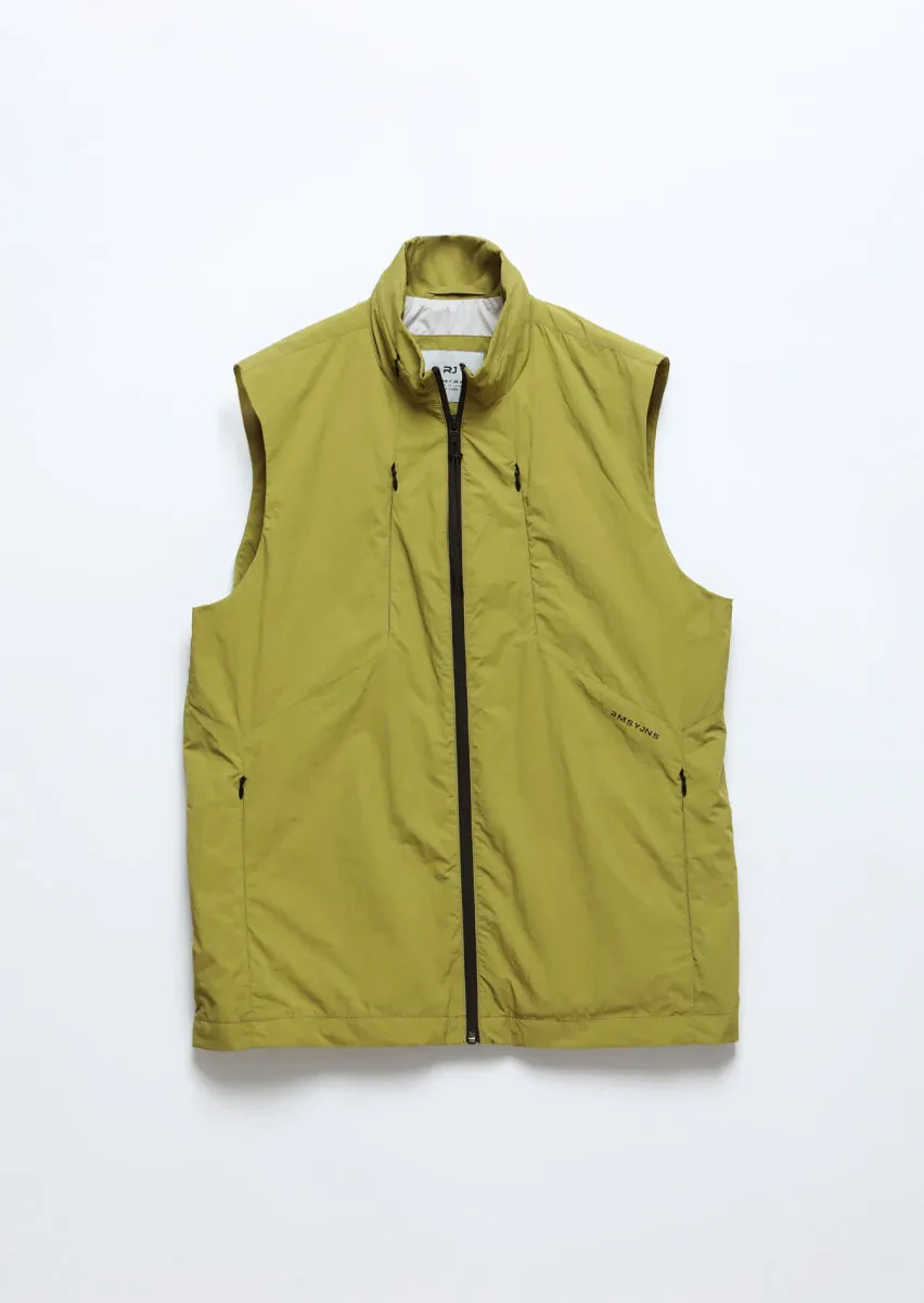 Oil Green Regular Fit Turtleneck Denim Weaving Puffer Vest - 6