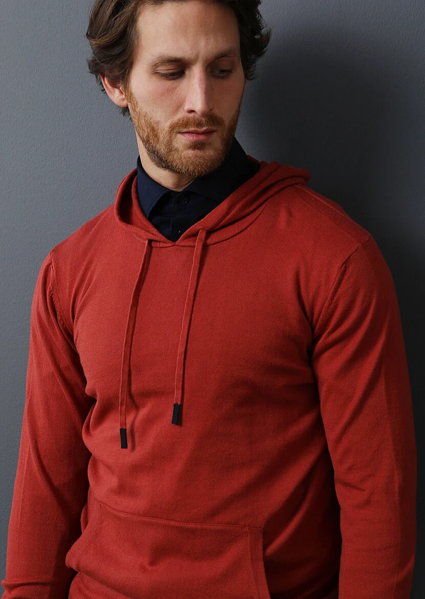 Orange Knitwear Sweatshirt - 1