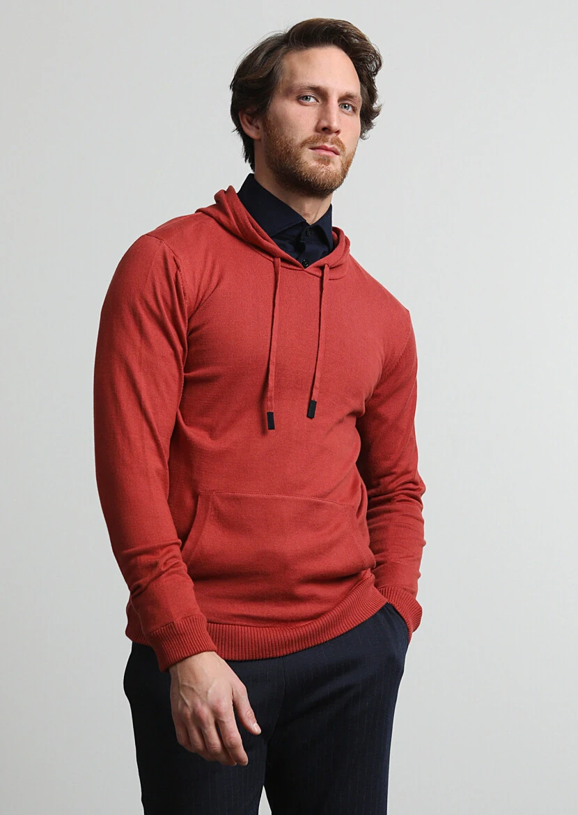 Orange Knitwear Sweatshirt - 2