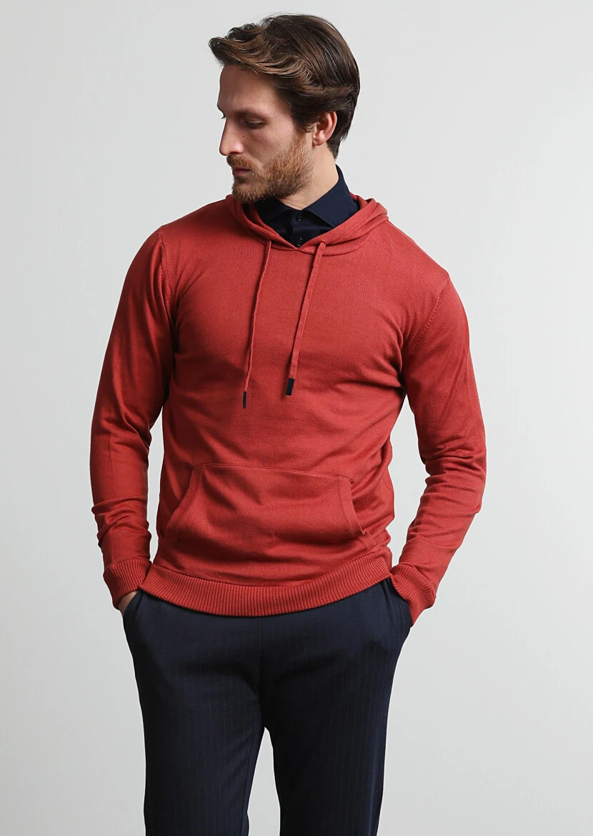 Orange Knitwear Sweatshirt - 3