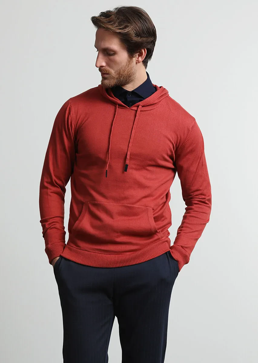 Orange Knitwear Sweatshirt - 3