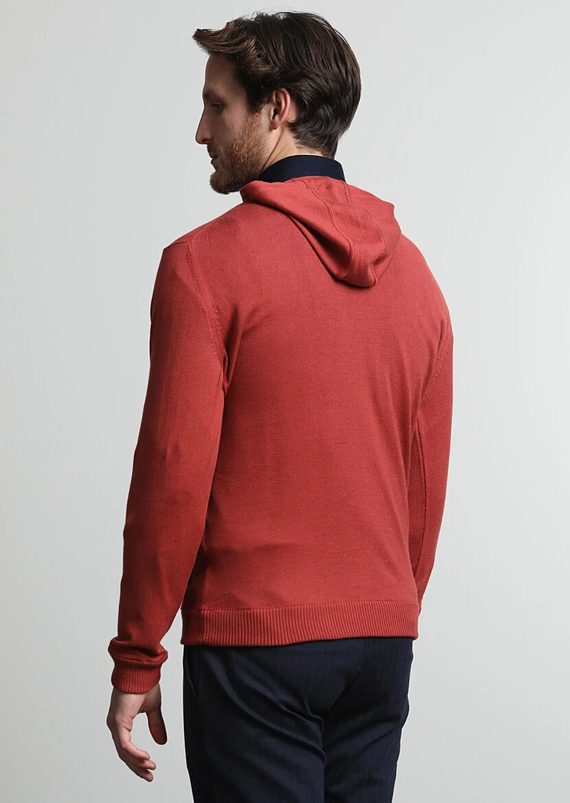 Orange Knitwear Sweatshirt - 4