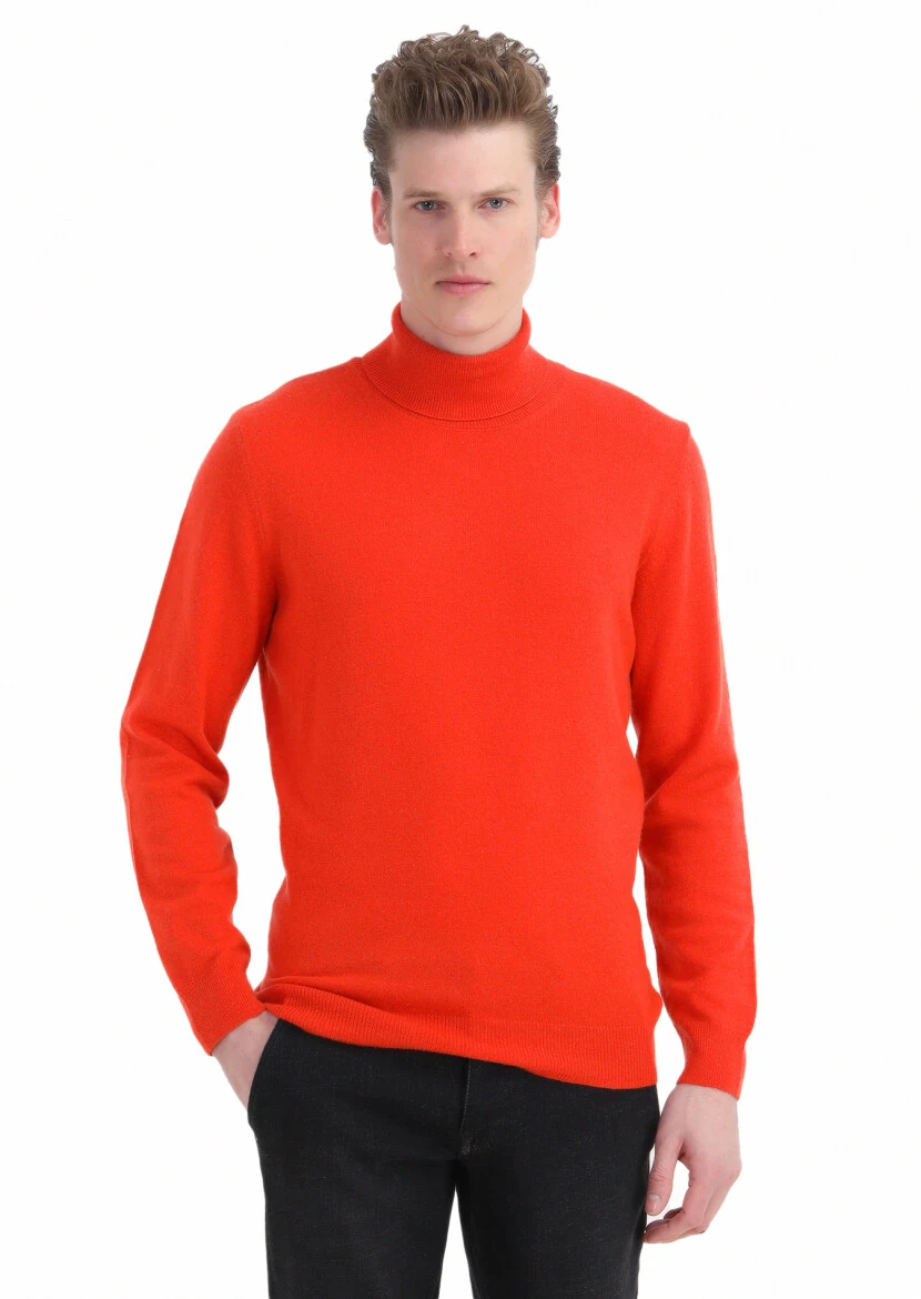 Orange Knitwear Sweatshirt - RAMSEY