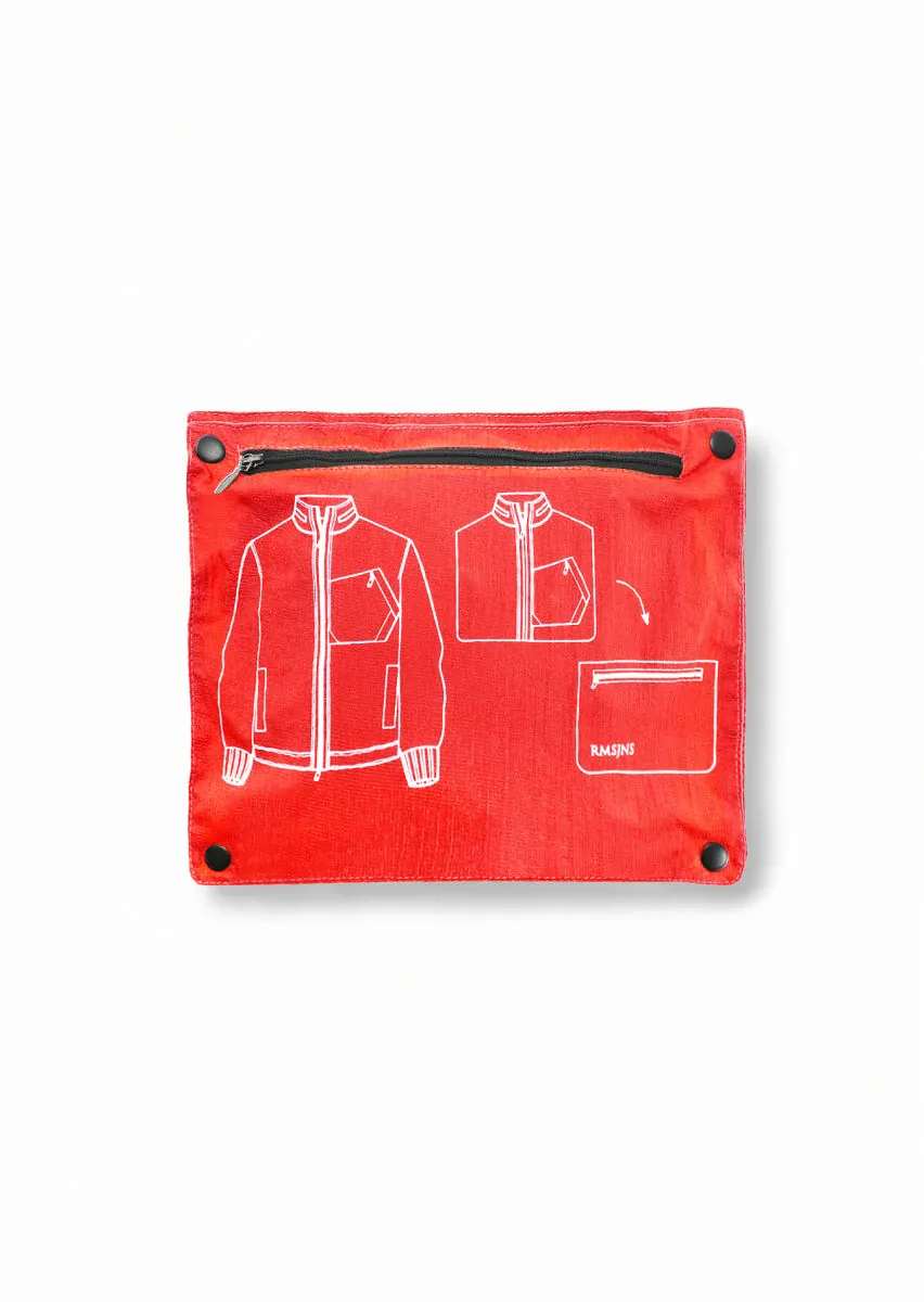 Orange Regular Fit Turtleneck Denim Weaving Removable Hood Coat - 13