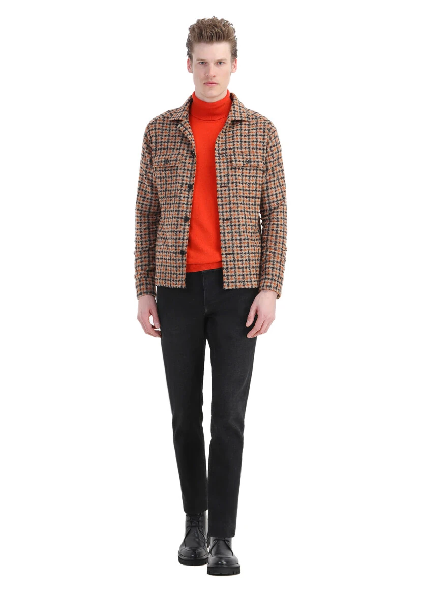 Orange Shirt Jacket - RAMSEY