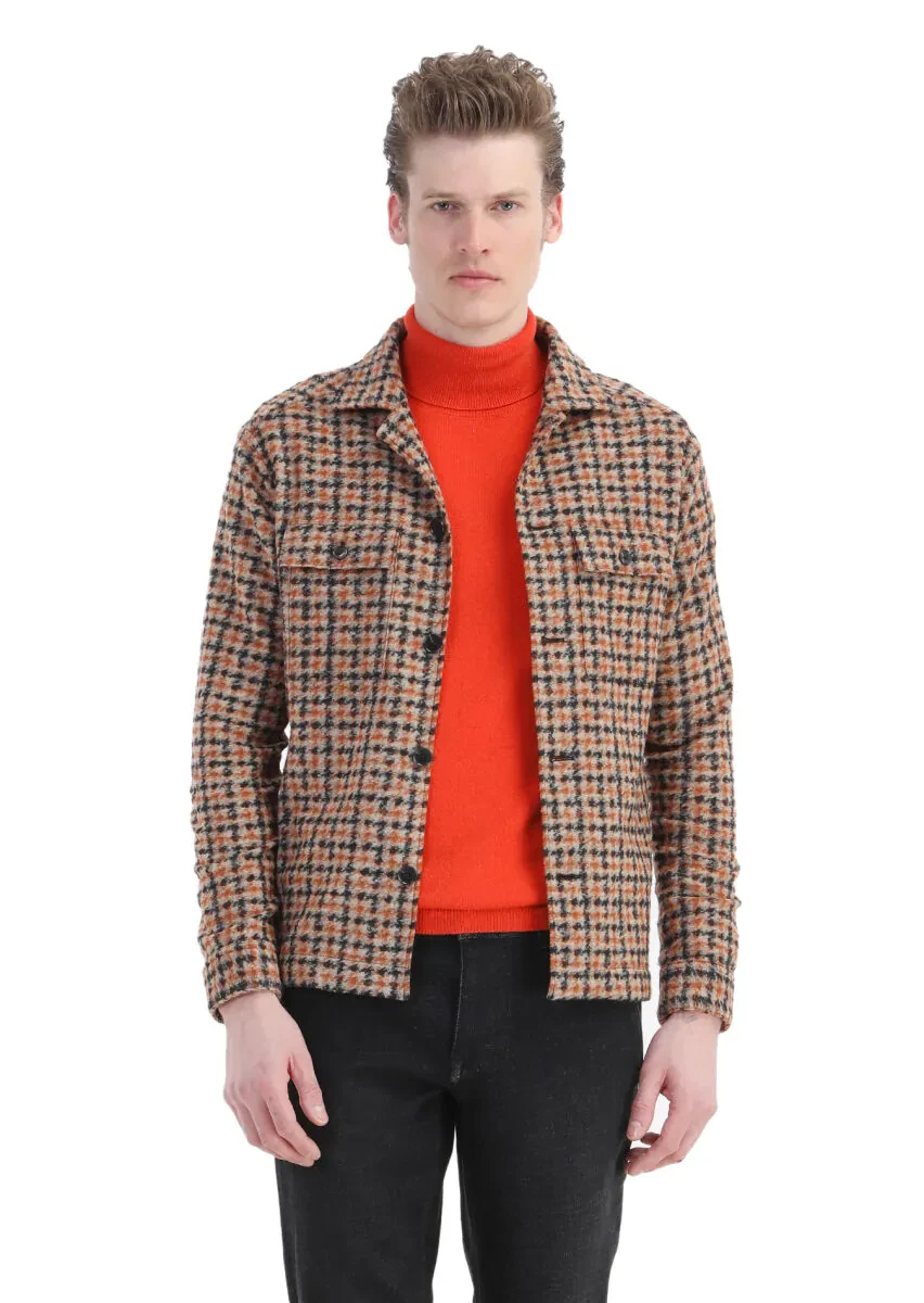 Orange Shirt Jacket - 4