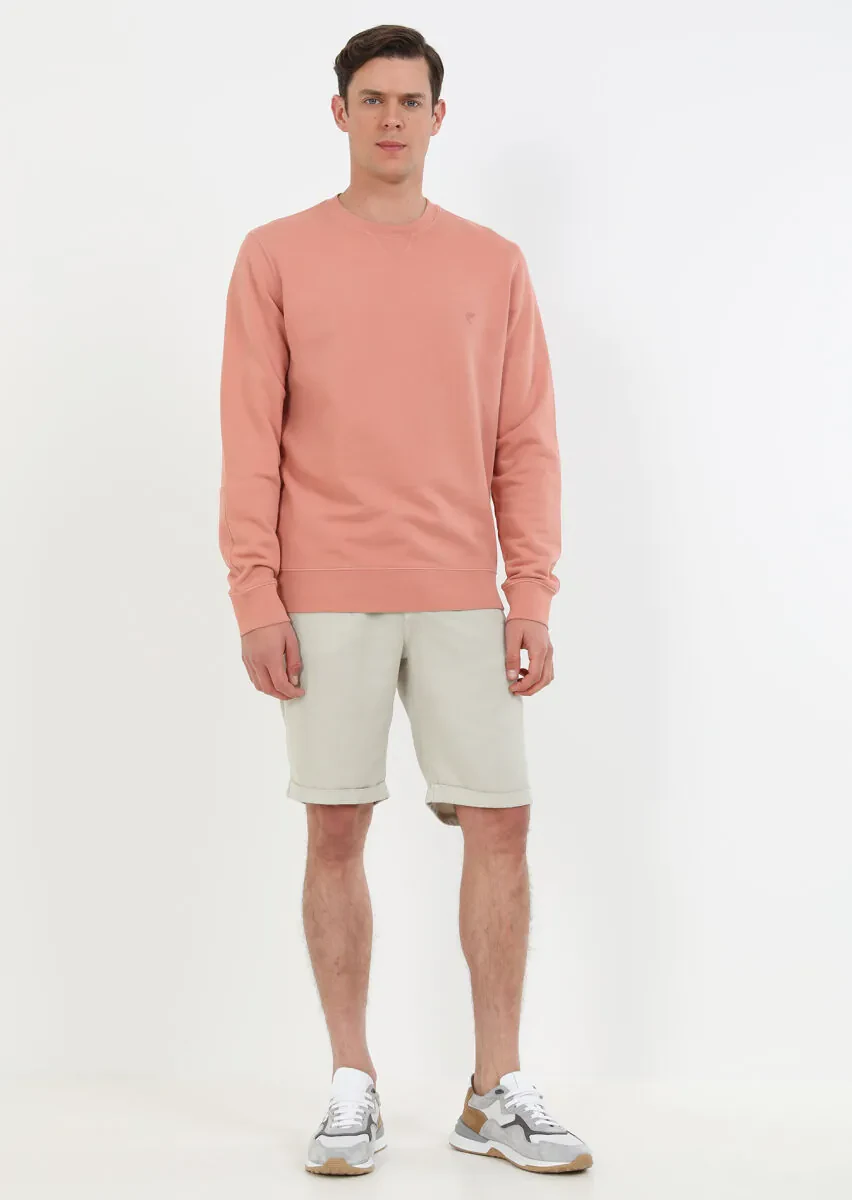 Pembe Düz Sweatshırt - 2