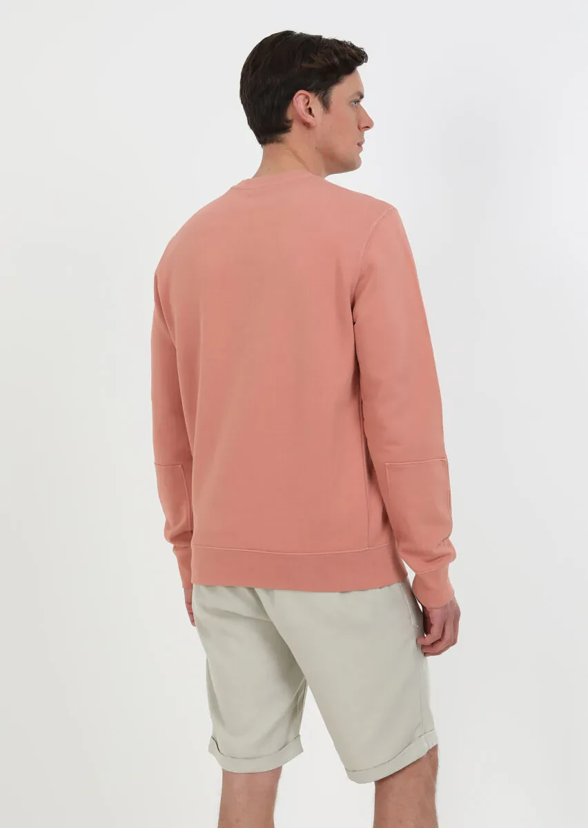 Pembe Düz Sweatshırt - 5